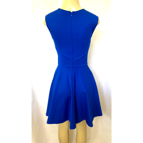 Diane von Furstenberg Jeannie Fit And Flare Dress Sleeveless Royal Blue … - Picture 5 of 8